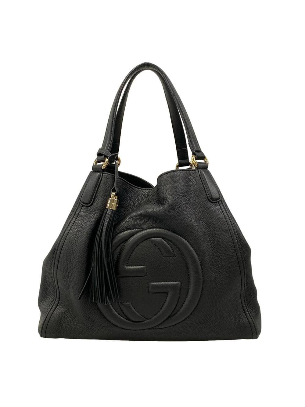 Gucci Soho Cellarius Black Leather Tote #299964G10B